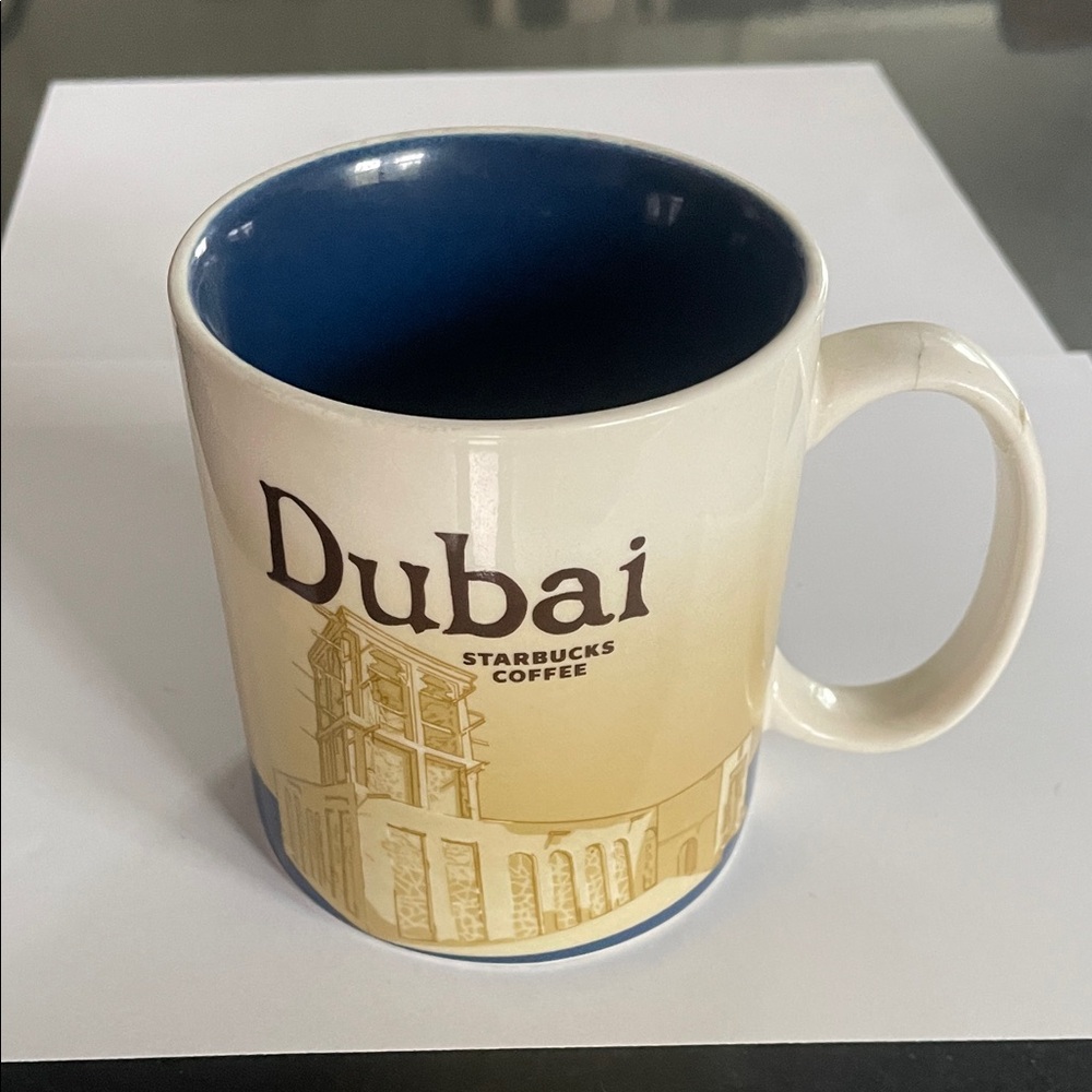Starbucks Dubai Mug - Cream and Navy - Global Icon Series - read description